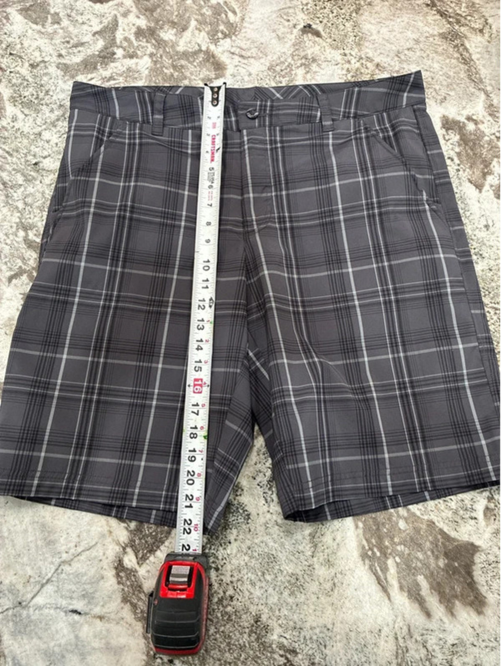 FILA Sport Men's Gray Plaid Shorts Size 32 Waist